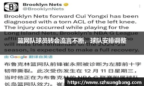 篮网队球员转会流言不断，球队安排调整